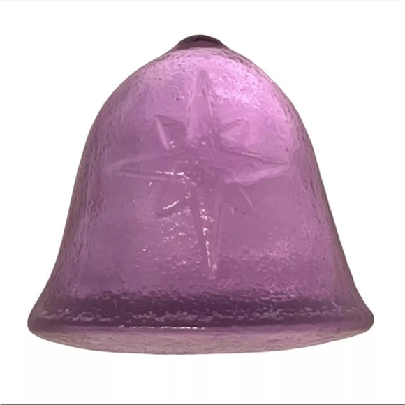 Fire & Light • Rare Lavender Bell Paperweight 2½” Recycled Glass Discontinued - Picture 3 of 9